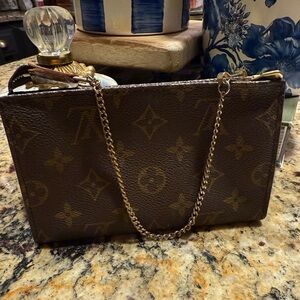 LOUIS VUITTON Monogram Bucket PM Accessory Pouch LV Auth